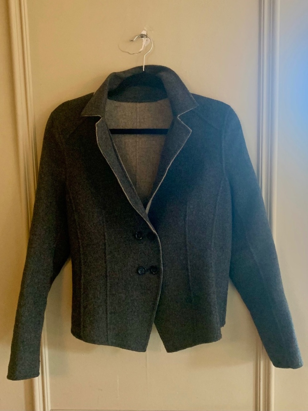 Reversible Boiled Wool Jacket Sweater (M-L)